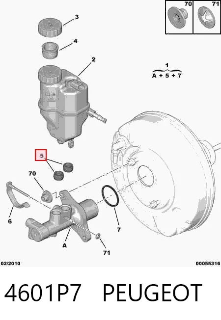 Comprar Cilindro maestro de frenos Citroen C5 III RD
