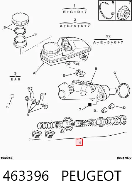 Kit de reparación cilindro de freno principal para Seat Ibiza 021A