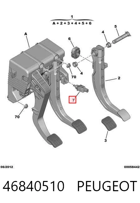 46840510 Peugeot/Citroen Interruptor luces de freno