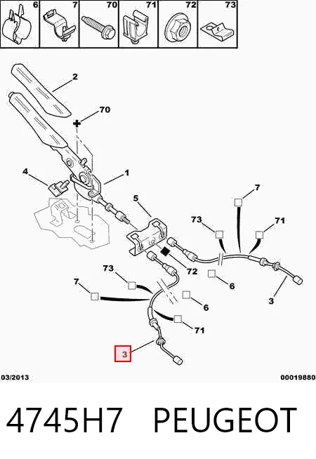 Comprar Cable de freno de mano trasero derecho/izquierdo Peugeot 106 II 1 a bajo precio