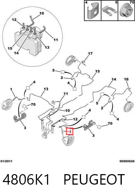 Comprar Latiguillo de freno delantero Citroen C4 II B7 a bajo precio