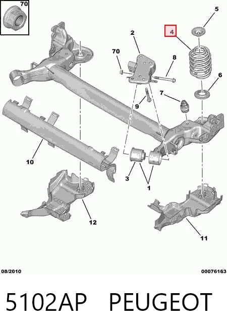 Muelle de suspensión Citroen C3  monovolumen comprar en España