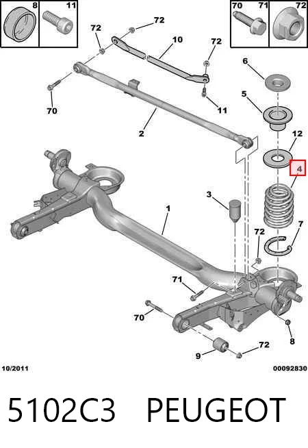Comprar Muelle trasero Peugeot Expert  224 a bajo precio