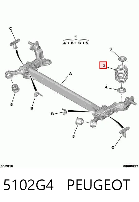 Comprar Muelle trasero Citroen C3 I FC a bajo precio