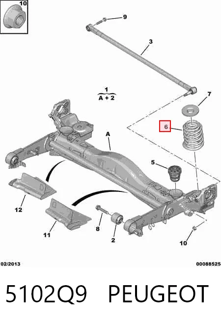 Muelle de suspensión trasero Peugeot Expert  desde 69,68 €