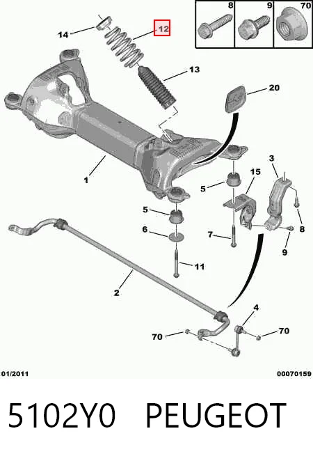 Muelle para Citroen C5 RW