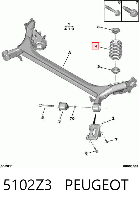 Precio del repuesto Muelle de suspensión C4 II hatchback
