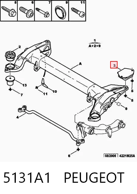 silentblock del eje trasero Citroen C5 hatchback comprar en España