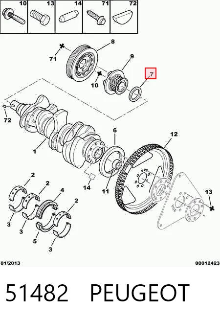 Retén de cigüeñal frontal Ford Fiesta Mk3 hatchback (GFJ) (1989 - 1995) precio, desde 5,37 EUR