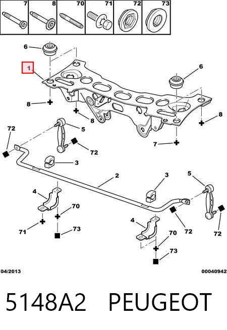 Comprar Subchasis trasero soporte motor Peugeot 406  8B a bajo precio