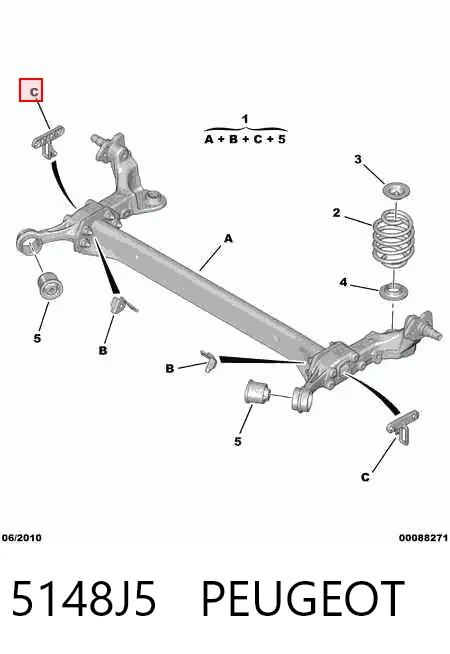 Puente trasero para Citroen C3 I FC