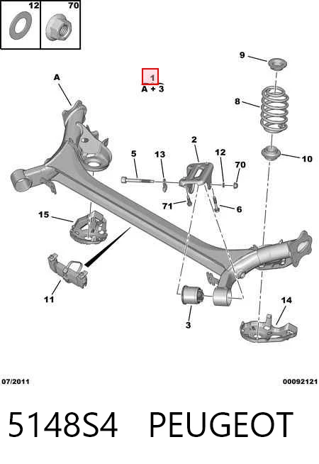  Puente trasero Citroen C4 1