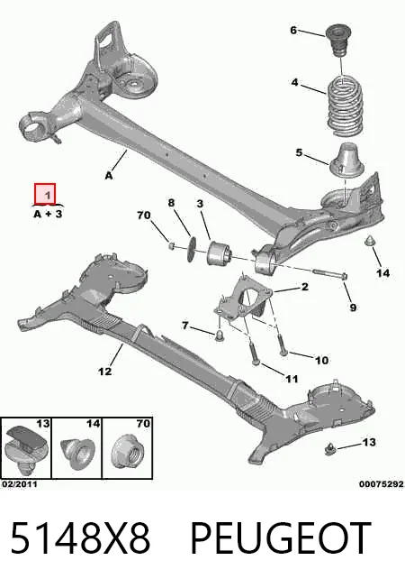  Puente trasero Citroen C4 