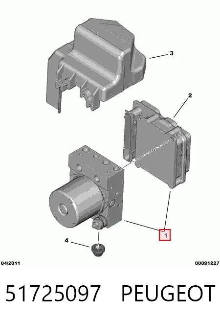 Unidad de control ABS hidráulico para Citroen Jumper  250