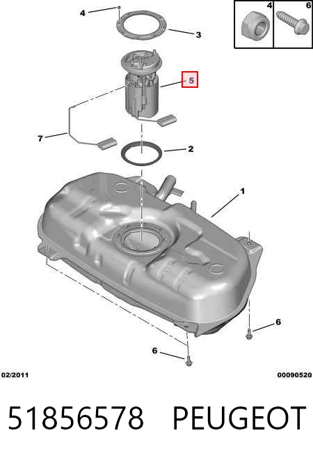 51856578 Peugeot/Citroen Módulo de alimentación de combustible