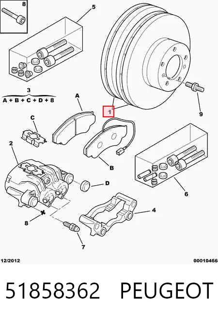 Disco de freno delantero Boxer  bus (2002-2005) original desde 57,72 €