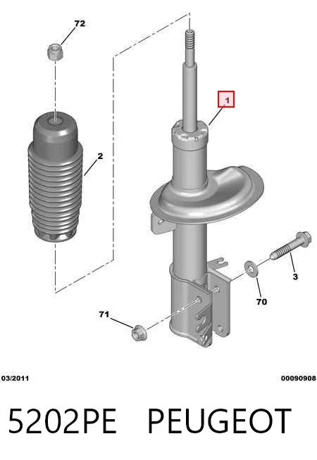 Comprar Amortiguador delantero C8  EA, EB