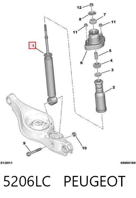 Comprar Amortiguador trasero Mitsubishi Outlander II CW a bajo precio