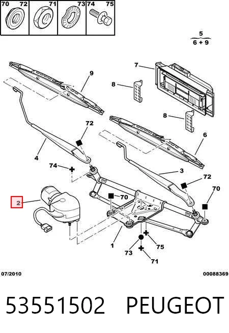  Motor limpiaparabrisas Peugeot 406 