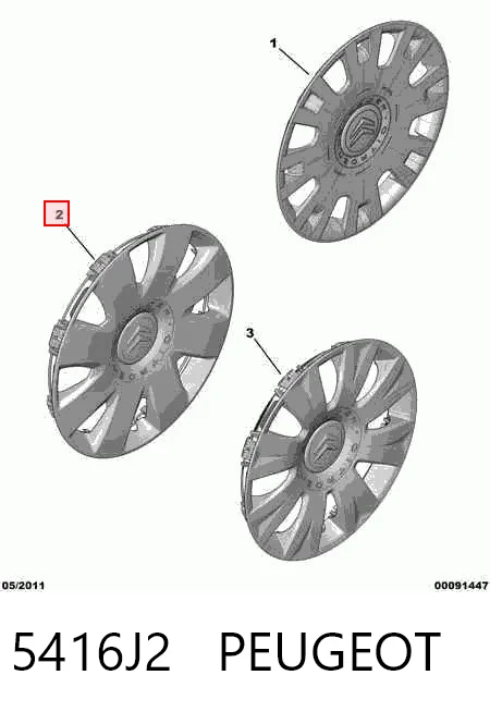 Tapacubos Citroen C4 I LC segundo mano