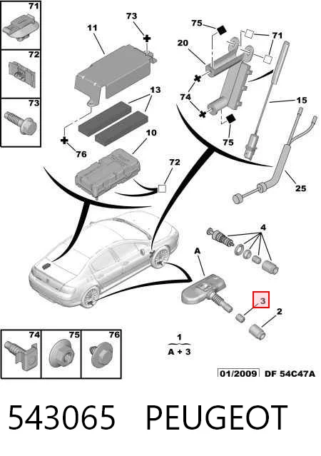 Comprar Sensor de presión de neumáticos Citroen C-Elysee  