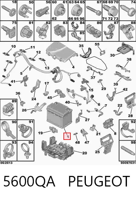 Batería de arranque 5600QA PEUGEOT