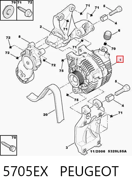 Alternador del motor Citroen C4  desde 63,52 €