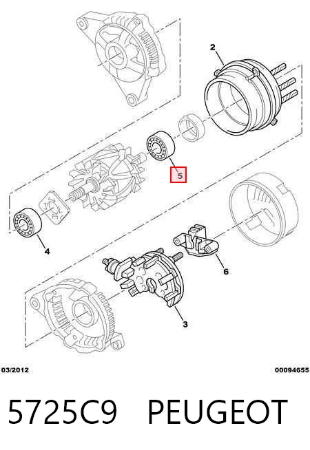 Rodamiento alternador para Citroen C15 VD