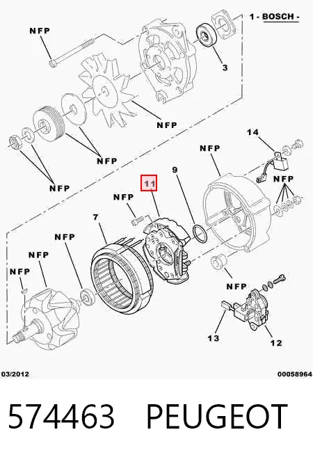 Puente rectificador del alternador BMW 3 sedán (E21) (1975 - 1984) precio, desde 23,32 EUR