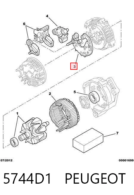 Comprar Puente rectificador del alternador Peugeot 205 II 20A, C a bajo precio