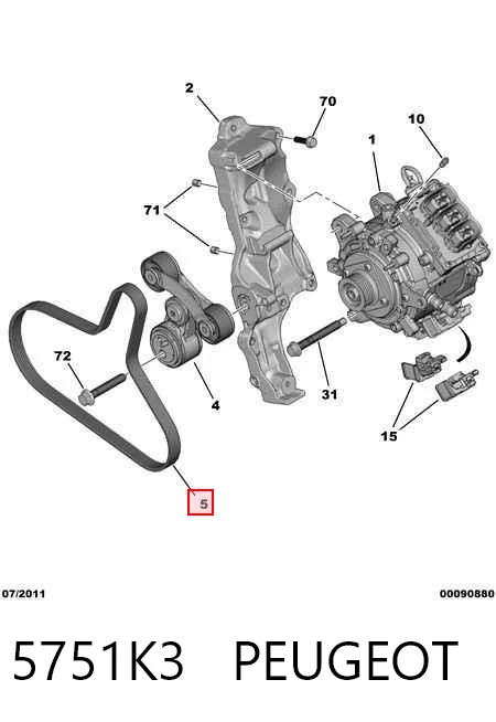 Correa alternador para Seat Toledo II (1M2)