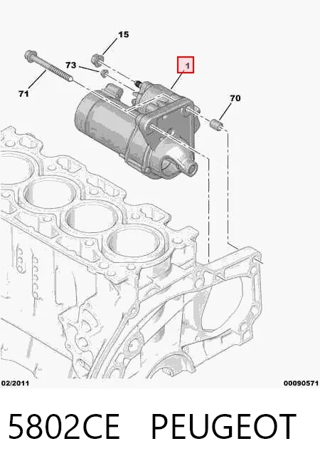 5802CE Peugeot/Citroen Arranque motores