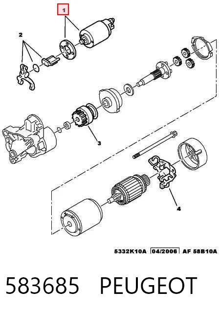 Solenoide de arranque para Citroen C4 