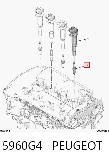 5960G4 Peugeot/Citroen Bujía de ignición