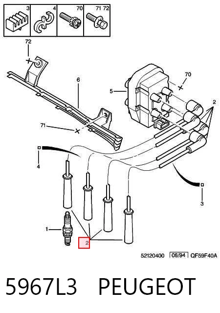 Cables de encendido para Peugeot 406  (8B)