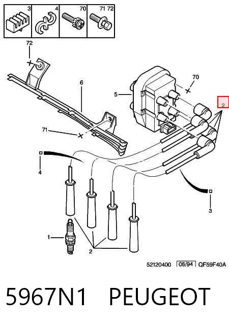 Juego de cables de bujias Peugeot 406  desde 28,40 €