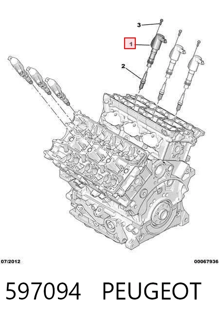 597094 Peugeot/Citroen Bobina de ignición