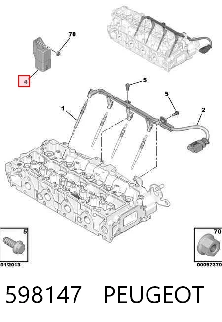 Precio del repuesto Relé de precalentamiento 308 I hatchback