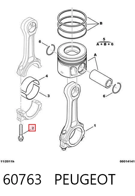 60763 Peugeot/Citroen Tornillo de biela