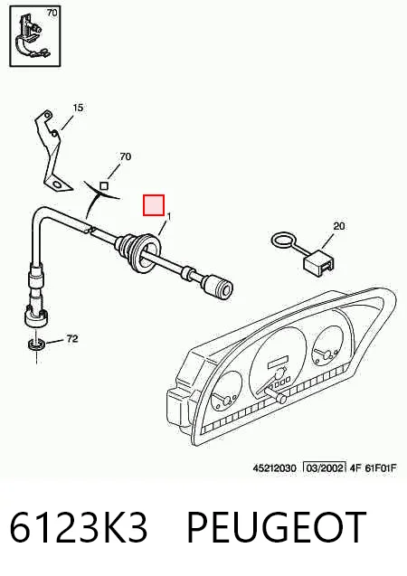 Cable del velocímetro para Fiat Ducato I (290)