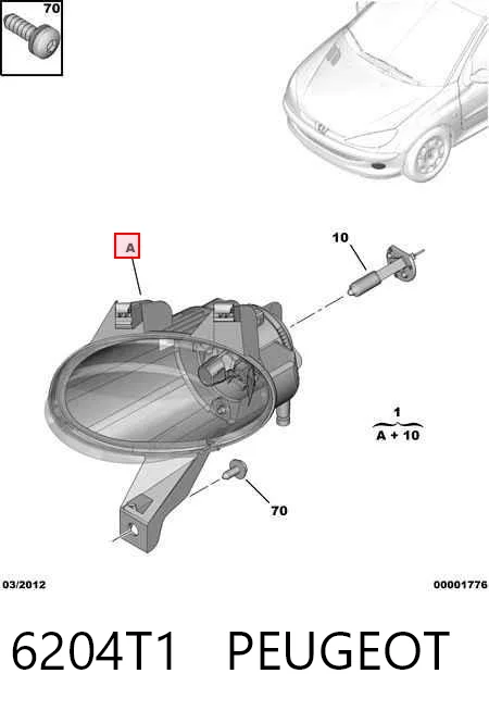 6002001917 Fiat/Alfa/Lancia Luces antiniebla  izquierdo