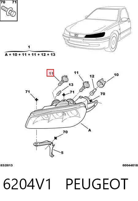 Comprar Faro izquierdo Peugeot 406  8E, F
