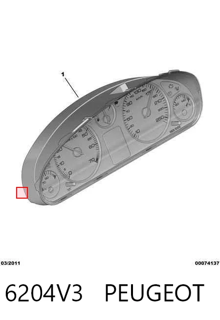 Faro izquierdo 6204V3 PEUGEOT