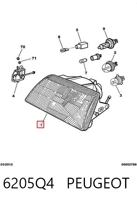  Faro derecho Peugeot 205 1