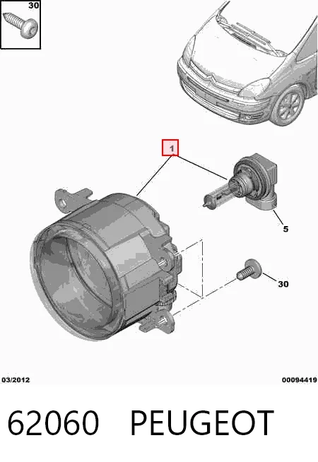 Faro antiniebla izquierdo y derecho 9650001680 VAG