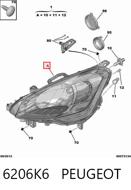 Precio del repuesto Faro delantero derecho Berlingo  furgoneta