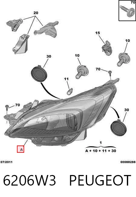 Faro delantero derecho VALEO 44528