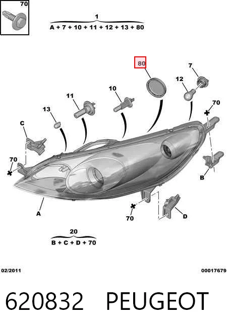 Faros Peugeot 407  (2004-2011)