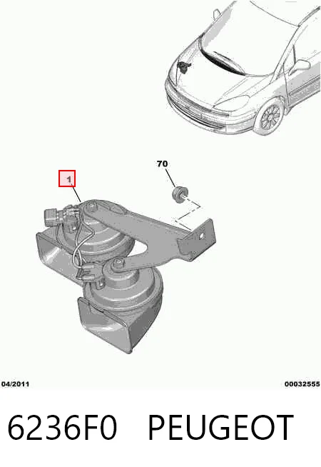 Comprar Claxon Peugeot 807  E a bajo precio