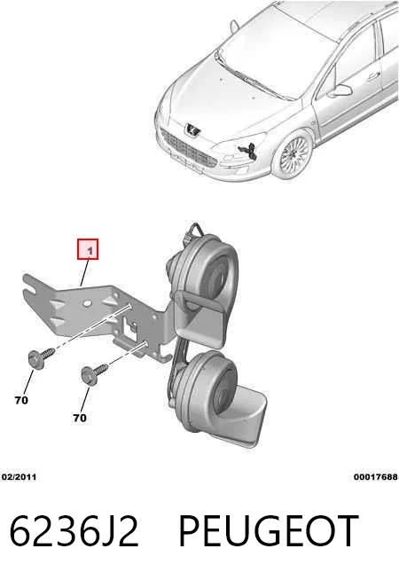 Claxon para Renault Clio SYMBOL LB0, LB1, LB2